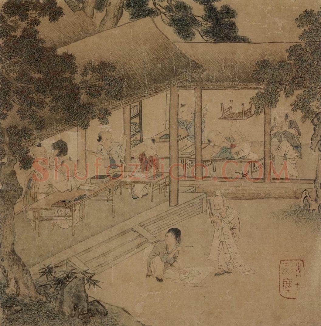仇英 《摹天籁阁宋人画册》 书画作品