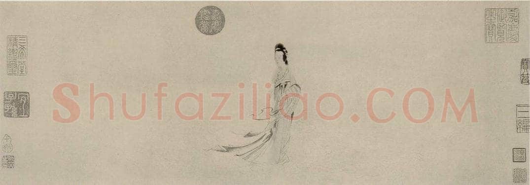 仇英 《群仙会祝图局部》 书画作品