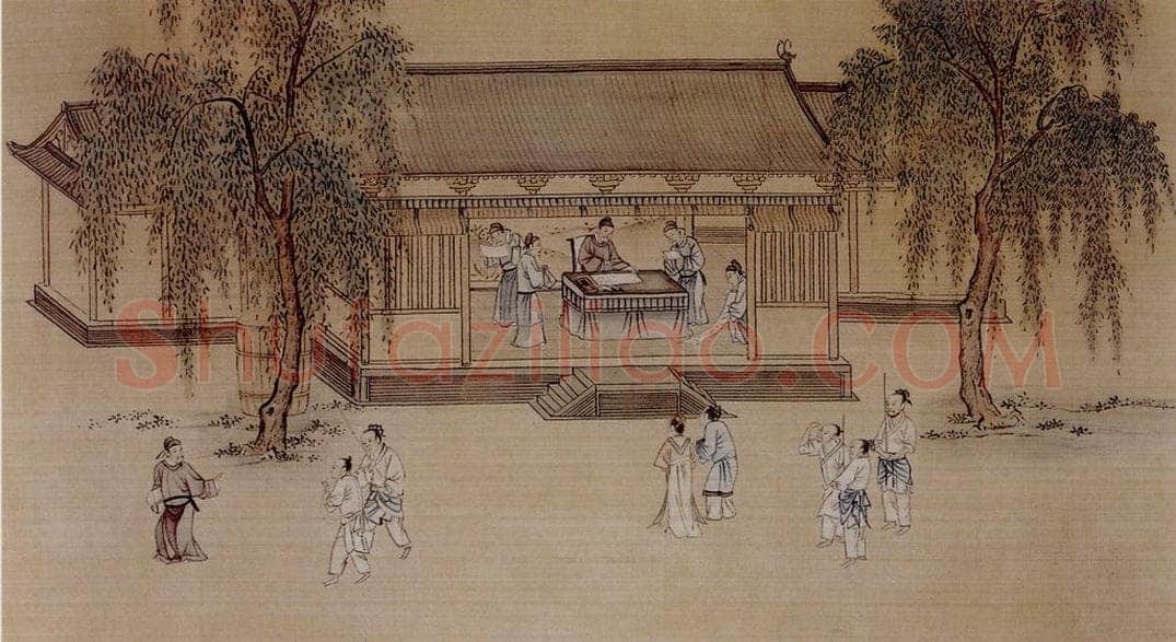  仇英 《孝经图》 书画作品