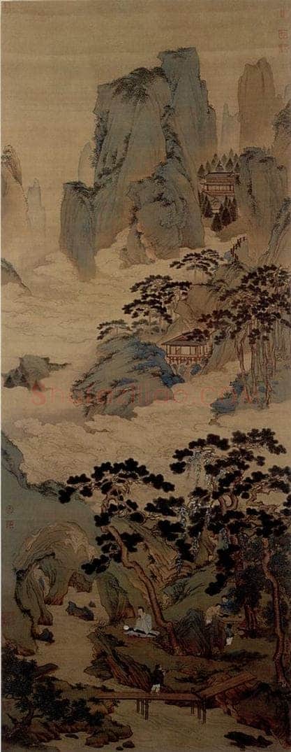  仇英 《玉洞仙源图》 书画作品