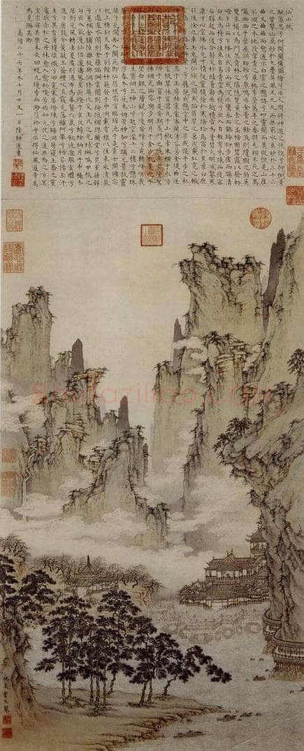 仇英 《云溪仙馆图》 书画作品
