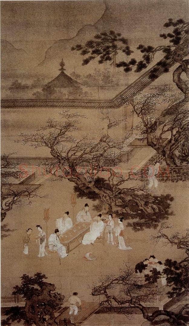  仇英 《桃李园图》 书画作品