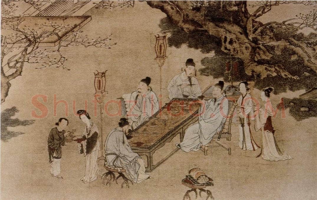 仇英 《桃李园图》 书画作品