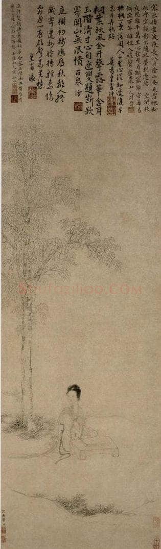 仇英 《捣衣图》 书画作品