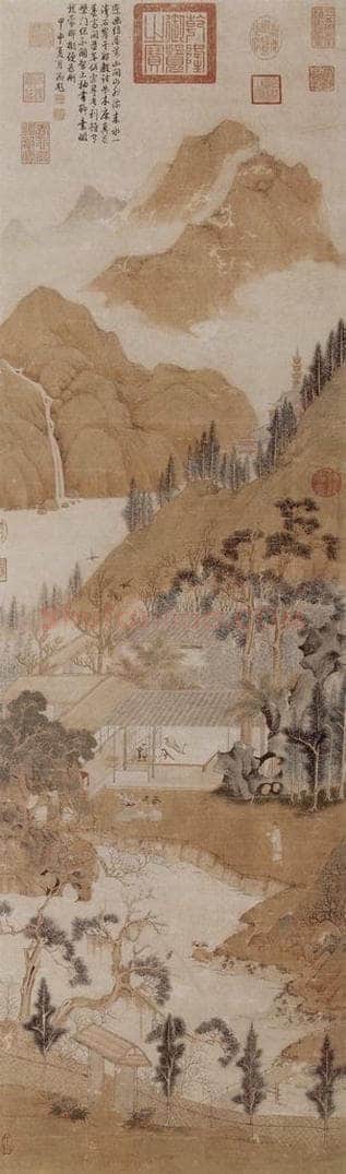 仇英 《林亭佳趣图》 书画作品