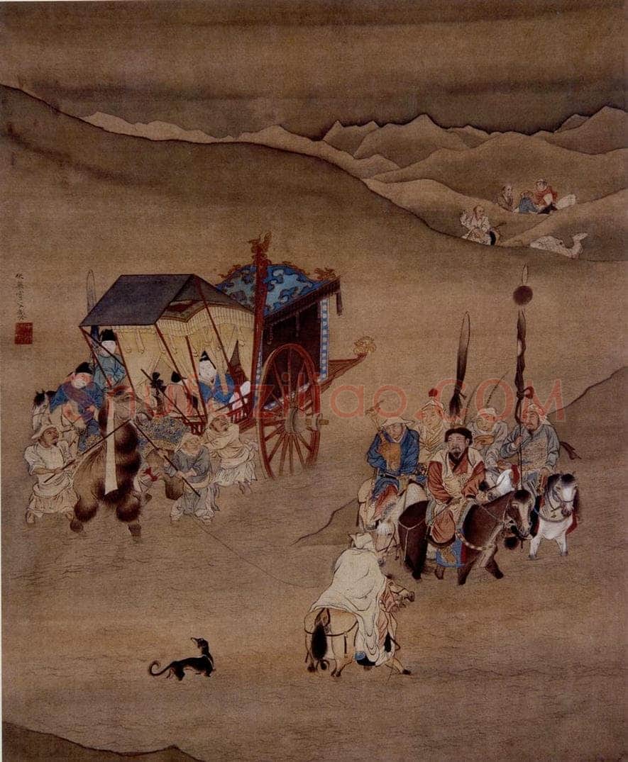 仇英 《明妃出塞图》 书画作品