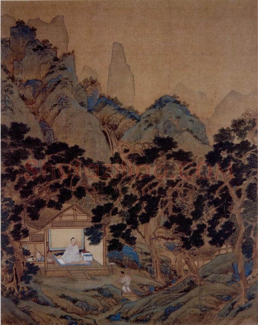 仇英 《高山流水图》 书画作品