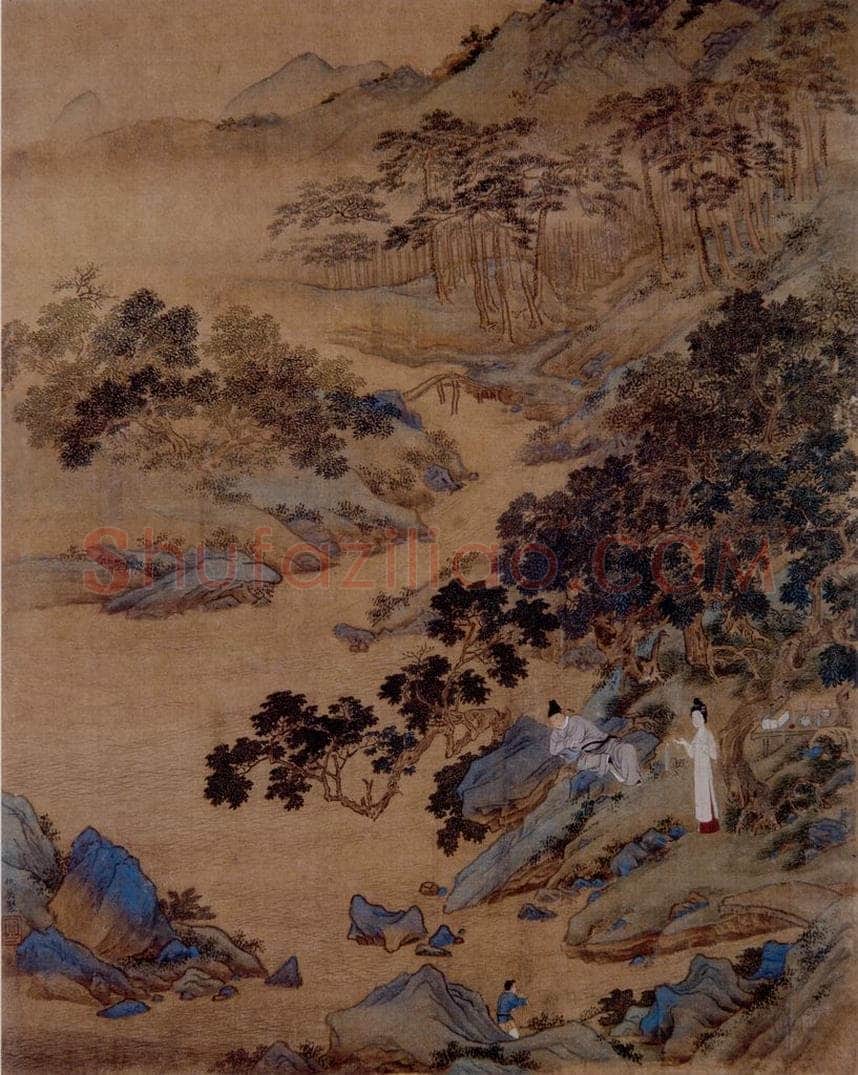 仇英 《南华秋水图》 书画作品