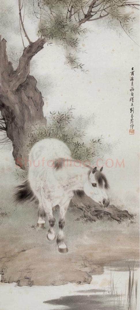  刘奎龄 《动物四条屏》 书画作品