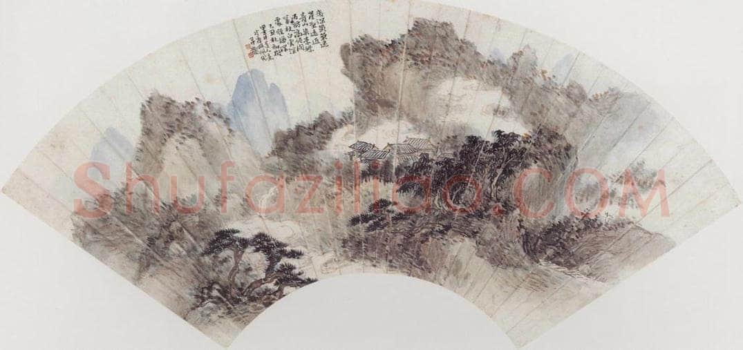 1925年 胡佩衡 《白云深处径犹深》 书画作品