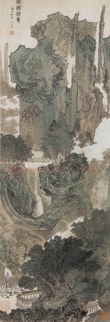 1936年 溥心畲 《烟峦结夏》 书画作品