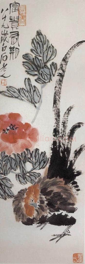 1949年 齐白石 《富贵有期》 书画作品