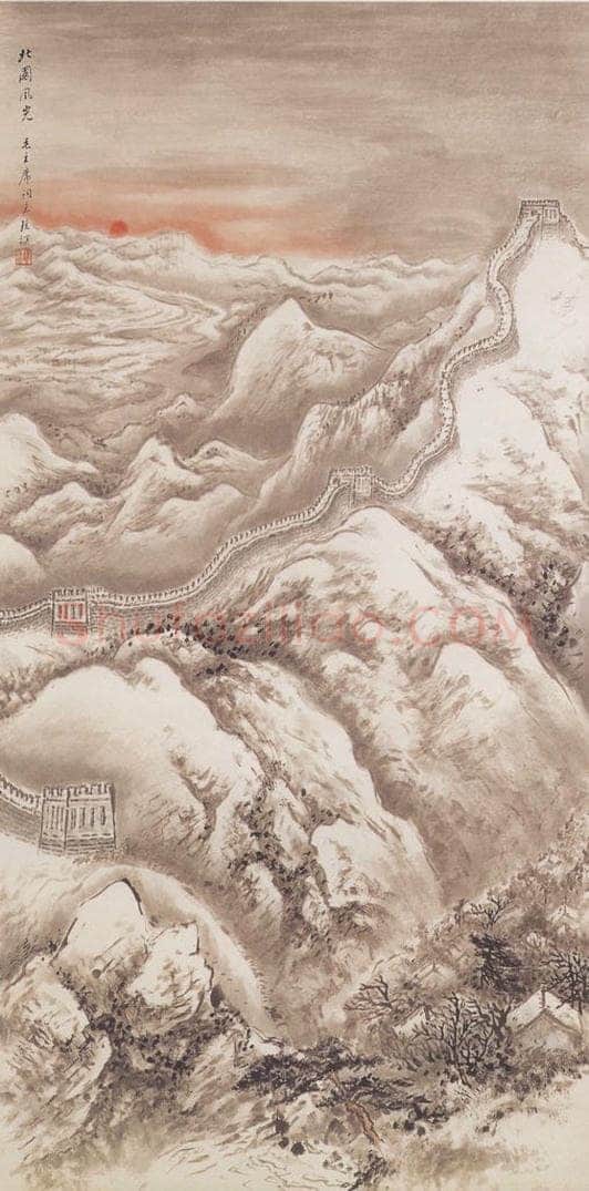 吴镜汀 《毛泽东词意》 书画作品