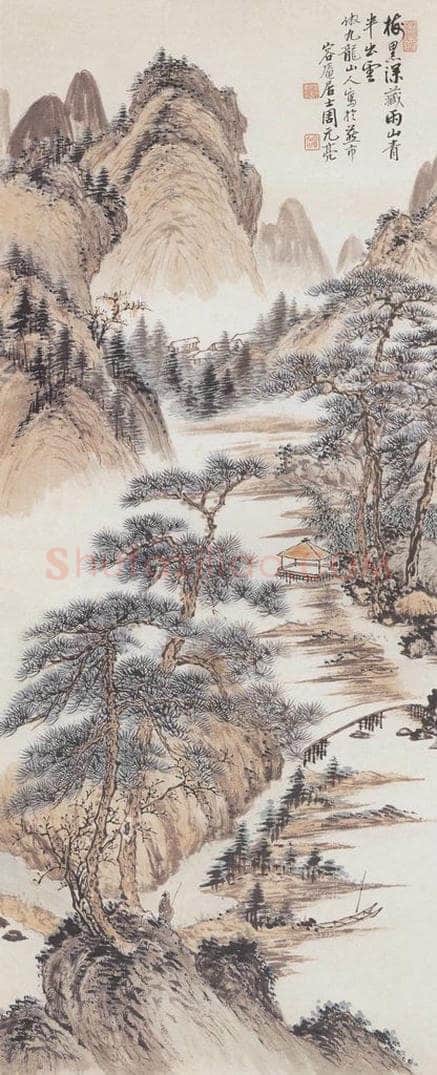 周元亮 《山青半云出》 书画作品