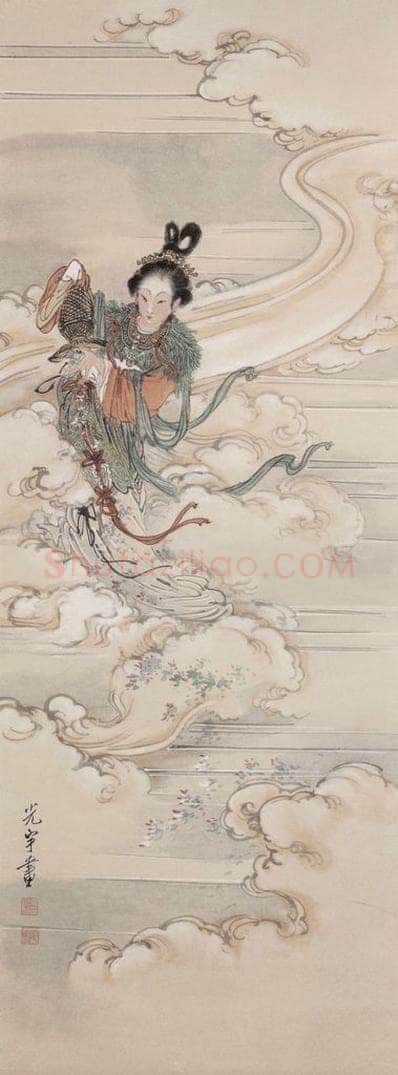  吴光宇 《天女散花》 书画作品