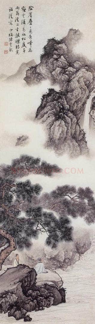  陈少梅 《万壑云涛》 书画作品