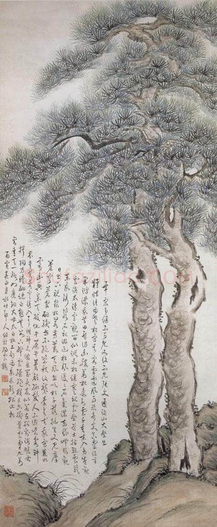  徐世昌 《松风漫漫石气浓》 书画作品