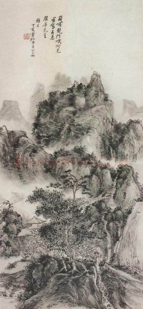 1947年 黄宾虹 《峨眉龙门峡》 书画作品
