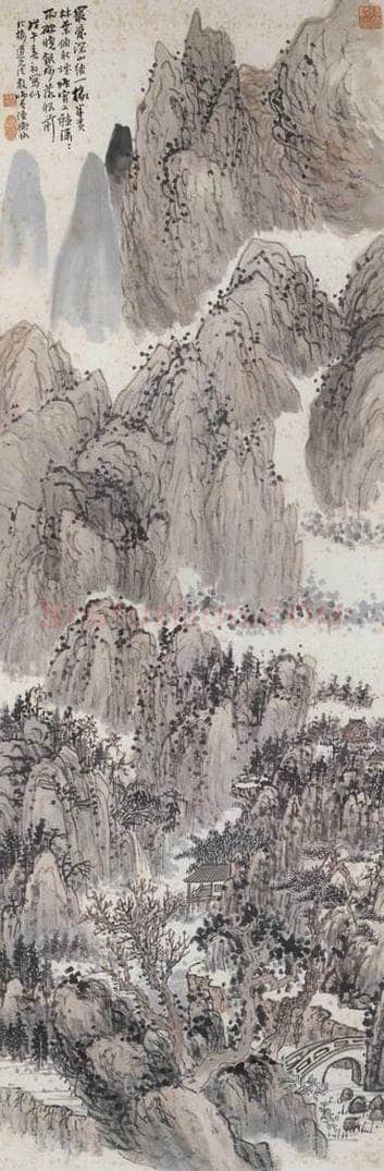 1918年 陈师曾 《破晓银行落眼前》 书画作品