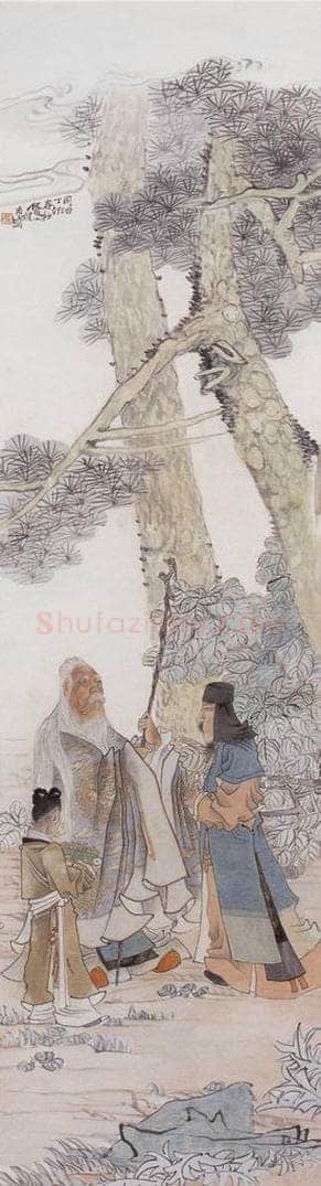 1867年 任伯年 松下问道图 书画作品