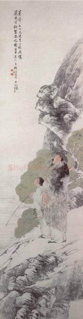 1882年 任伯年 五月披裘图 书画作品