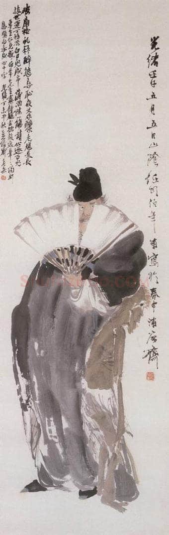 1882年 任伯年 钟馗图 书画作品