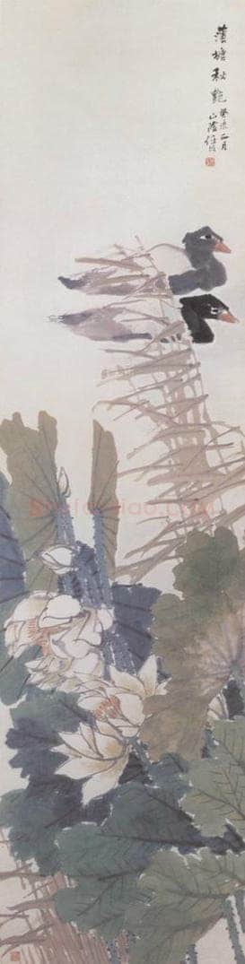 1883年 任伯年 蒲塘秋艳 书画作品