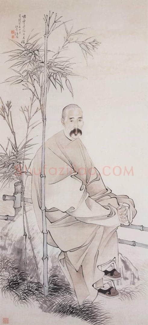 1883年 任伯年 赵啸云像 书画作品