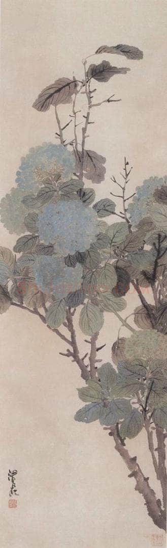 不详 任熊 绣球 书画作品