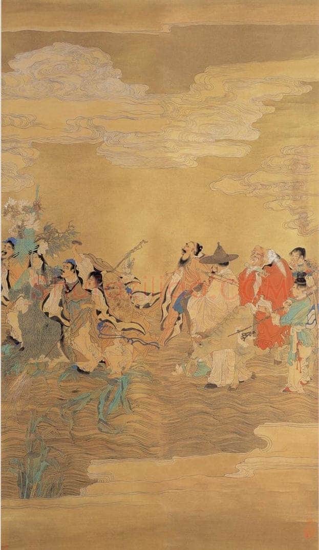 不详 任伯年 群仙祝寿图 书画作品