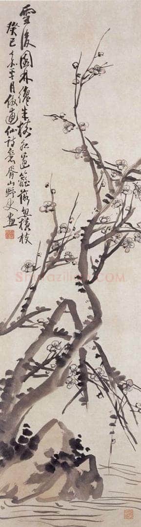 1893年 蒲华 梅石图 书画作品