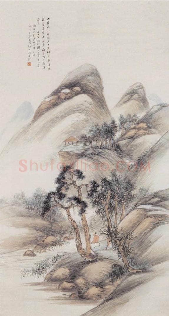 1899年 杨伯润 山居图 书画作品