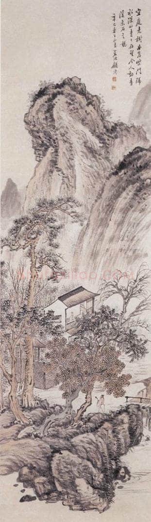 1881年 顾沄 山水 书画作品