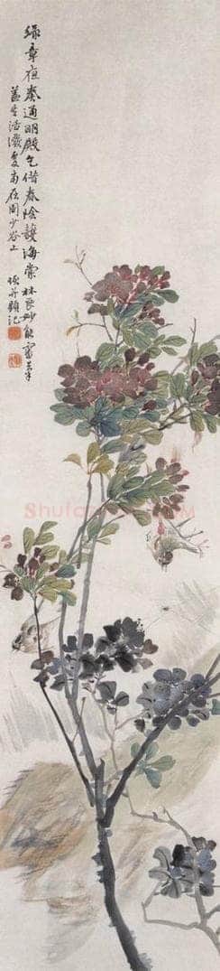 不详 陆恢 海棠 书画作品