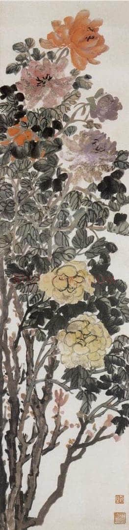 1918年 陈师曾 花卉屏 书画作品