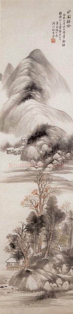 1863年 胡公寿 水阁联吟 书画作品