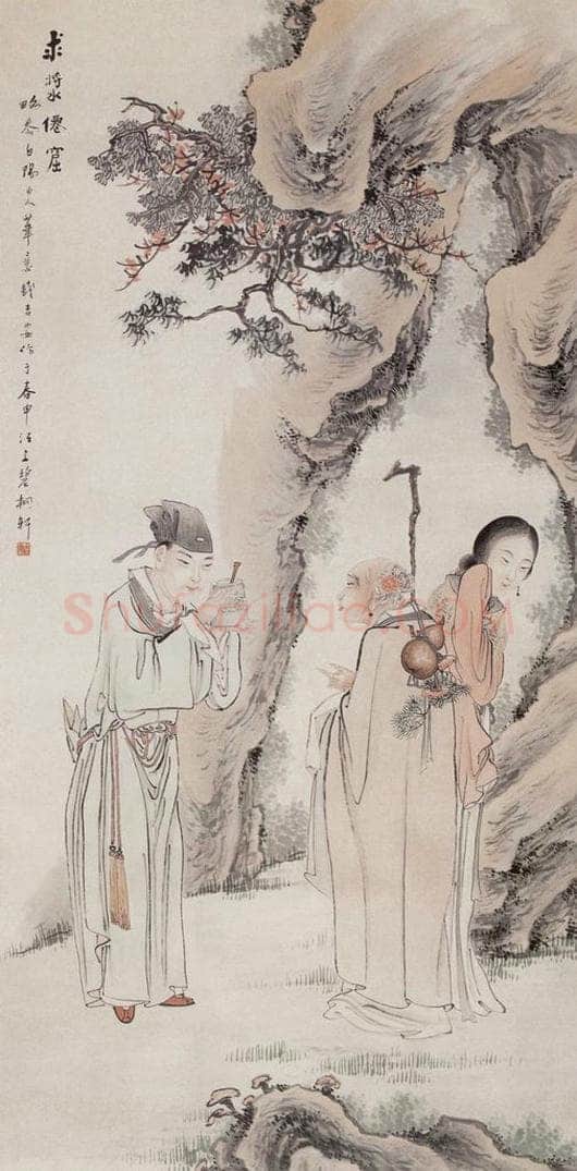 不详 钱慧安 求浆仙窟 书画作品