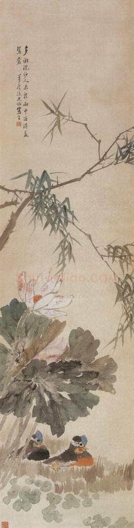 1881年 朱偁 花鸟屏 书画作品