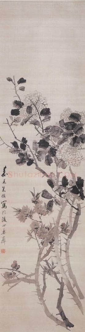 1892年 朱偁 花卉屏 书画作品