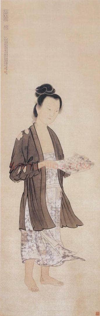 1855年 任熊 仕女 书画作品