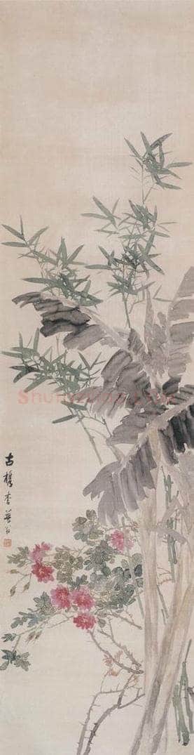 1894年 朱偁 花卉屏 书画作品