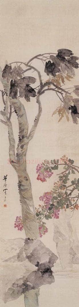 1894年 朱偁 花卉屏 书画作品