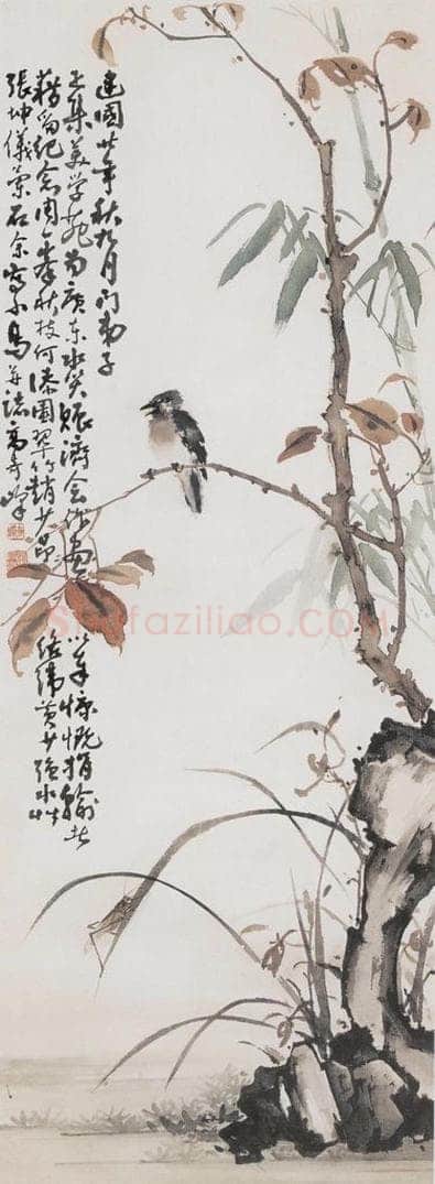 1931 高奇峰 《秋趣》 书画作品