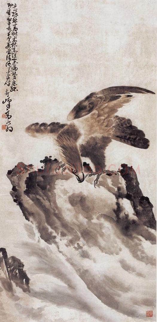 高奇峰 《鹰》 书画作品