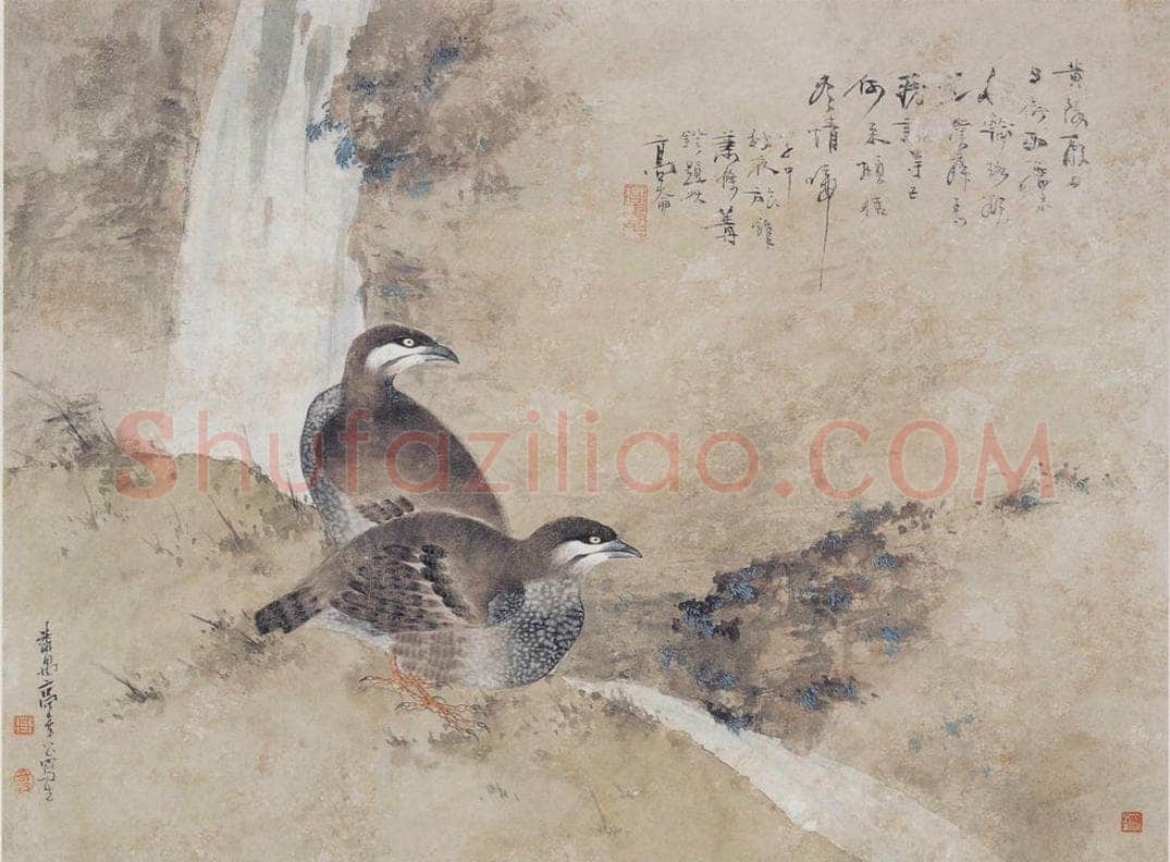 约1906 高奇峰 《鹧鸪》 书画作品