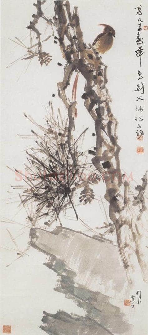  黎葛民 《长寿图》 书画作品