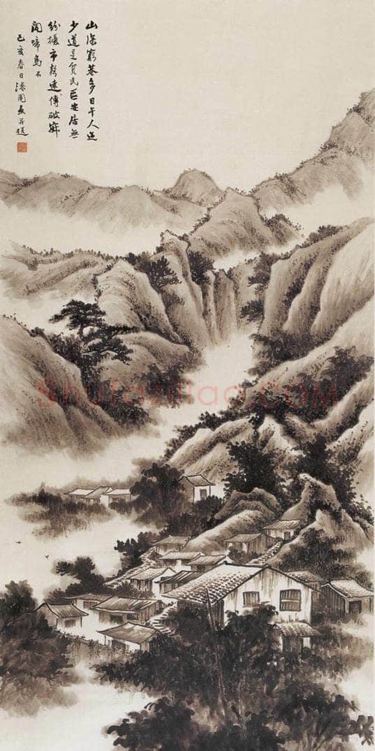 1959 何漆园 《山居图》 书画作品