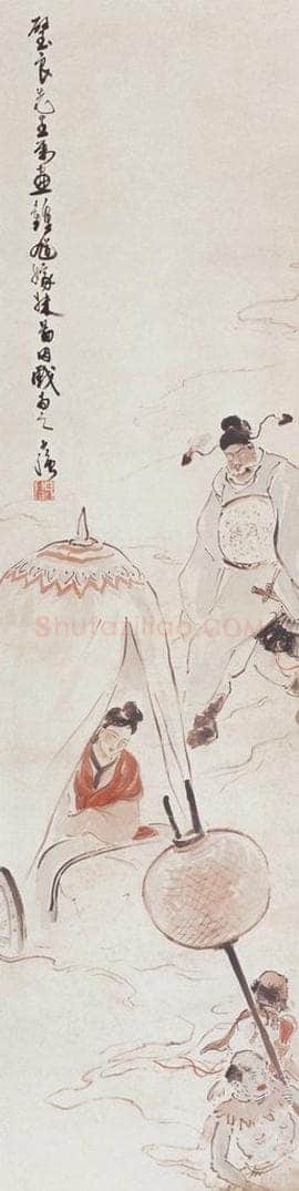 黄少强 《钟馗嫁妹图》 书画作品