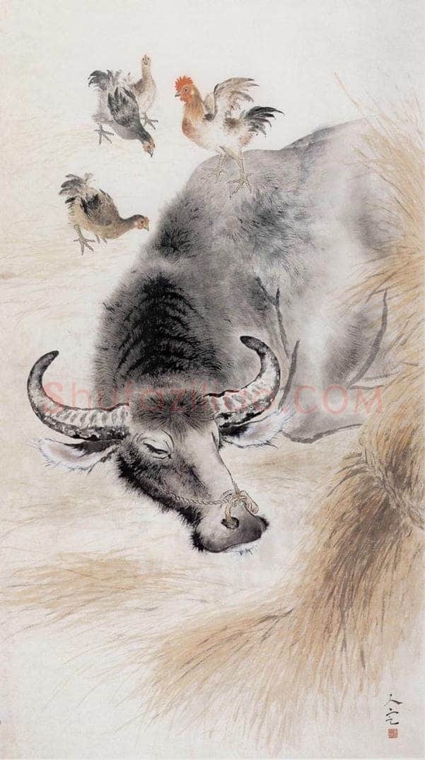 1960 方人定 《耕罢》 书画作品