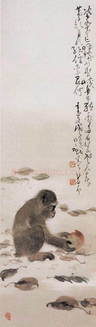 1931 赵少昂 《猿猴》 书画作品